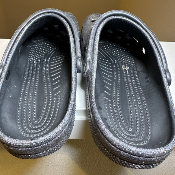 CROCS - Glitter Clogs, Black, Men’s Size 12 - Picture 6 of 14
